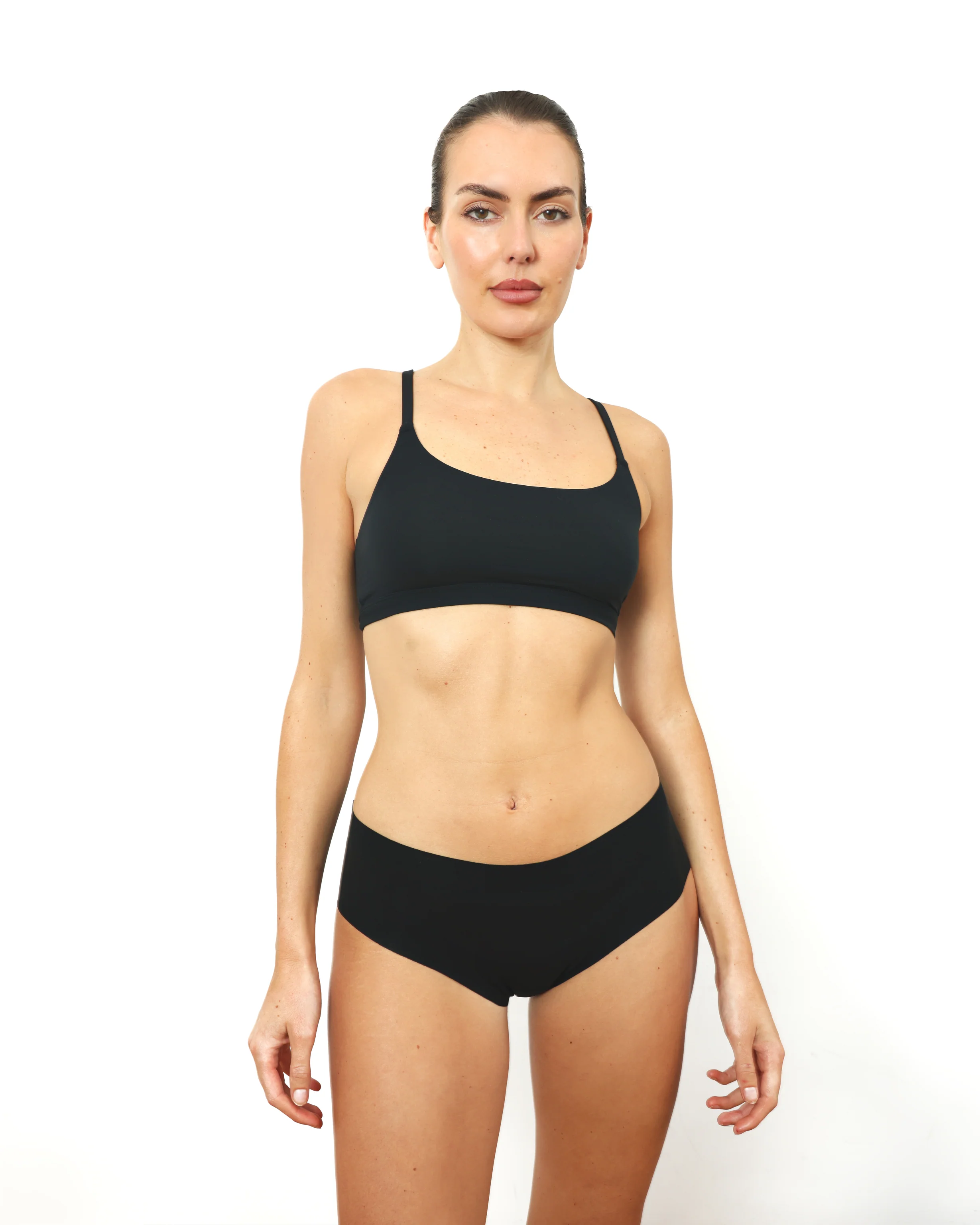 Mid-Rise Bikini - Seamless Cotton - Black - Image 5